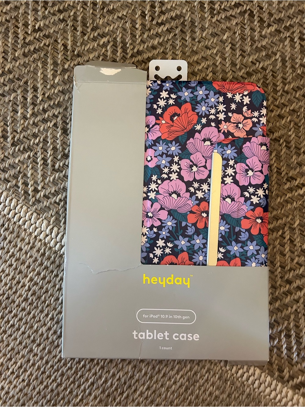 Logitech Floral Tablet Case in Navy with Pink & Red Flowers